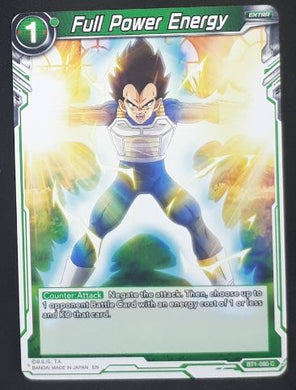 carte Dragon Ball Super Card Game Galactic Battle BT1-008 C (us) bandai full power energy vegeta dbscg 