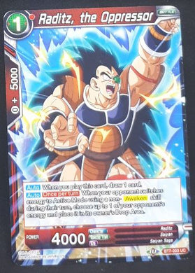 carte Dragon Ball Super Card Game US Assault of the Saiyans BT7-003 UC (2019) bandai raditz the oppressor dbscg 