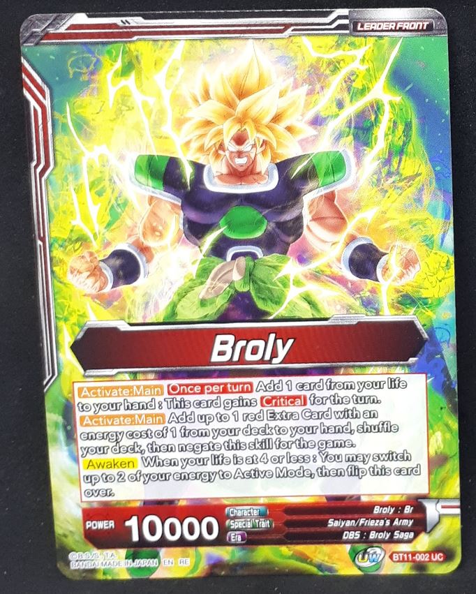 carte Dragon Ball Super Card Game US Unison Warrior Vermilion Bloodline BT11-002 UC (2020) bandai broly dbscg cardamehdz