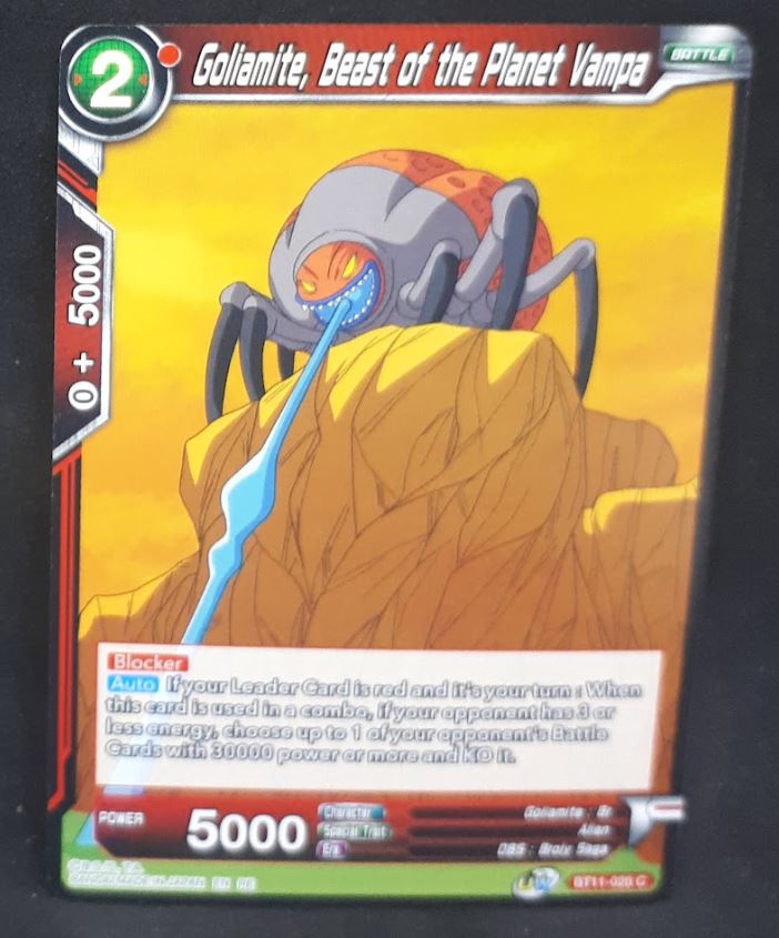 carte Dragon Ball Super Card Game US Unison Warrior Vermilion Bloodline BT11-020 C (2020) bandai goliamite beast of the planet vampa dbscg cardamehdz