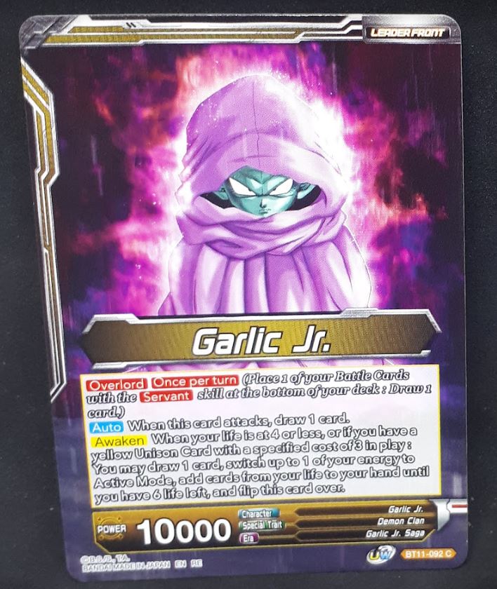 carte Dragon Ball Super Card Game US Unison Warrior Vermilion Bloodline BT11-092 C (2020) bandai garlic jr dbscg cardamehdz 