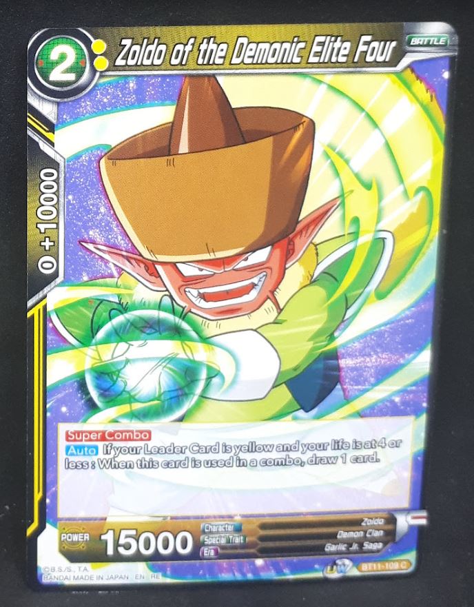 carte Dragon Ball Super Card Game US Unison Warrior Vermilion Bloodline BT11-109 C (2020) bandai zoldo of the demonic elite four dbscg cardamehdz 