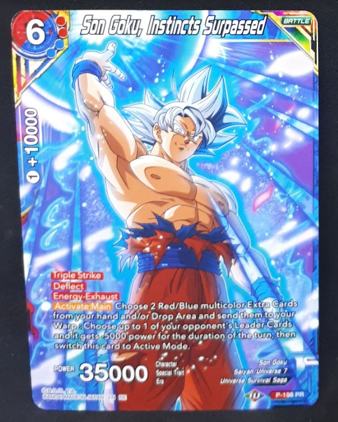 carte Dragon Ball Super Card Game Us Mythic Booster P-198 PR (2022) bandai songoku instincts surpassed dbscg