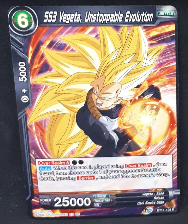 carte Dragon Ball Super Card Game Us Unison Warrior Vermilion Bloodline BT11-129 R (2020) bandai ss3 vegeta unstoppable evolution dbscg