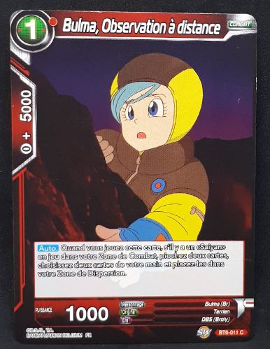 carte Dragon Ball Super Card Game destroyer king BT6-011 C (2019) bandai bulma observation a distance dbcsg 