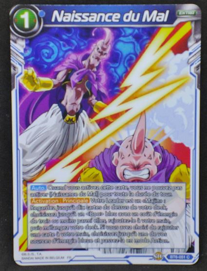carte Dragon Ball Super Card Game destroyer king BT6-051 C (2019) bandai naissance du mal dbcsg 