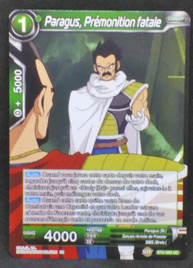 carte Dragon Ball Super Card Game destroyer king BT6-065 UC (2019) bandai paragus prémonition fatale dbcsg 
