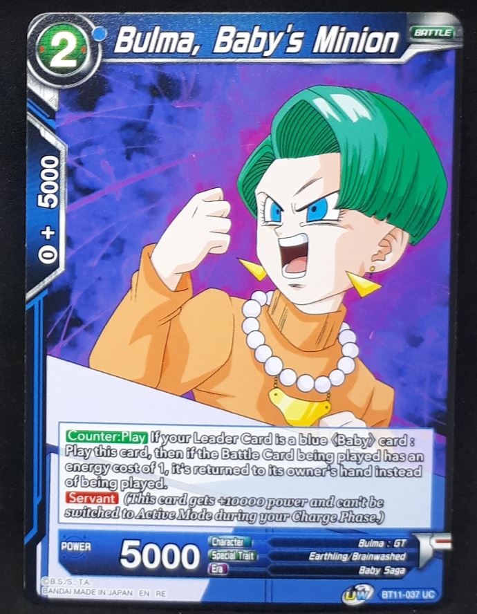 carte Dragon Ball Super Card Game us Unison Warrior Vermilion Bloodline BT11-037 UC (2020) bandai bulma baby's minion dbscg cardamehdz