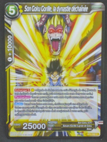 trading card game jcc carte Dragon Ball Super Card Game Fr BT4-080 C Colossal Warfare bandai 2018 Son Goku Gorille la dynastie déchaînée dbs cardamehdz