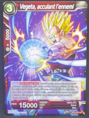 trading card game jcc carte Dragon Ball Super Card Game Fr Colossal Warfare BT4-010 UC (2018) bandai Vegeta acculant l ennemi dbs cardamehdz
