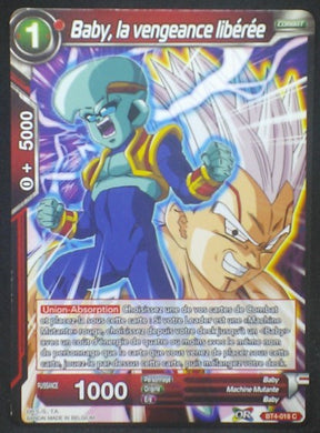 tcg carte Dragon Ball Super Card Game Fr Colossal Warfare BT4-018 C (2018) Baby la vengeance libérée dbscg cardamehdz