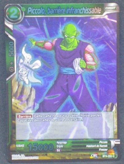 trading card game jcc carte Dragon Ball Super Card Game Fr Colossal Warfare BT4-050 C Foil bandai 2018 Piccolo, barrière infranchissable dbs cardamehdz