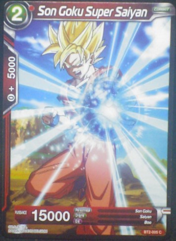 carte Dragon Ball Super Card Game Fr Part 2 BT2-005C Son Goku Super Saiyan bandai 2018