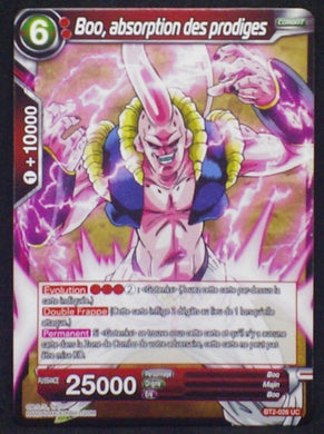 carte Dragon Ball Super Card Game Fr Part 2 BT2-026UC Boo, absorption des prodiges