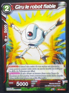carte Dragon Ball Super Card Game Fr Part 3 BT3-012C Giru le robot fiable bandai 2018