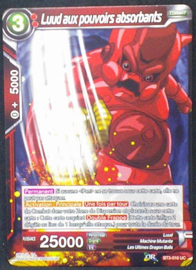 carte Dragon Ball Super Card Game Fr Part 3 BT3-016UC Luud aux pouvoirs absorbants bandai 2018