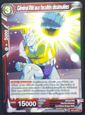 carte Dragon Ball Super Card Game Fr Part 3 BT3-020C Général Rild aux facultés dissimulées bandai 2018