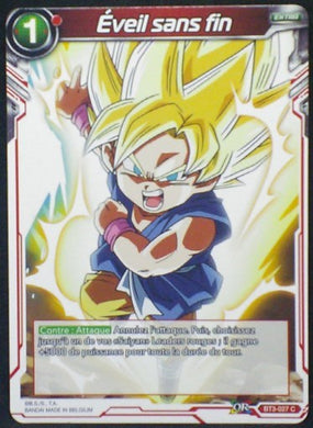 carte Dragon Ball Super Card Game Fr Part 3 BT3-027C Éveil sans fin bandai 2018