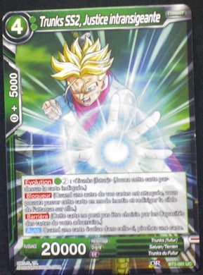 carte Dragon Ball Super Card Game Fr Part 3 BT3-061 UC Trunks SS2, Justice intransigeante