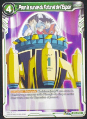 carte Dragon Ball Super Card Game Fr Part 3 BT3-079 C Pour la survie du Futur et de l Espoir