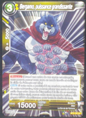 carte Dragon Ball Super Card Game Fr Part 3 BT3-103UC Bergamo, puissance grandissante