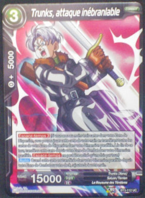 carte Dragon Ball Super Card Game Fr Part 3 BT3-112UC Trunks, attaque inébranlable bandai 2018