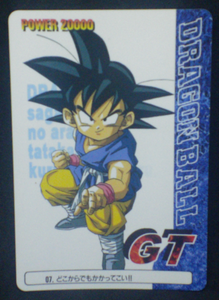 carte dragon ball gt pp card part 30 n°7 amada 1996