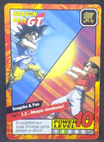 trading card game jcc carte dragon ball gt Carddass Le Grand Combat Part 8 n°761 (1998) bandai songoku pan dbgt cardamehdz