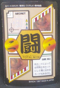 trading card game jcc carte dragon ball gt Carddass Part 29 n°134 (Total n°1134) (1997) bandai songoku dbgt cardamehdz verso