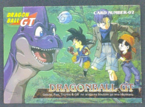 trading card game jcc carte dragon ball gt Trading Collection Chromium Card DBGT Part 1 n°02 (1996) songoku trunks pan cardamehdz