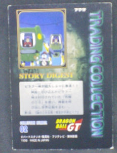 trading card game jcc carte dragon ball gt Trading Collection Chromium Card DBGT Part 1 n°02 (1996) songoku trunks pan cardamehdz verso
