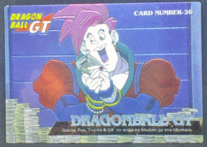 trading card game jcc carte dragon ball gt Trading Collection Chromium Card DBGT Part 1 n°26 (1996) cardamehdz