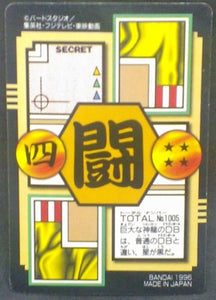 trading card game jcc carte dragon ball gt carddass part 26 n°6 (Total n°1006) (1996) bandai songoku dbgt prisme cardamehdz verso