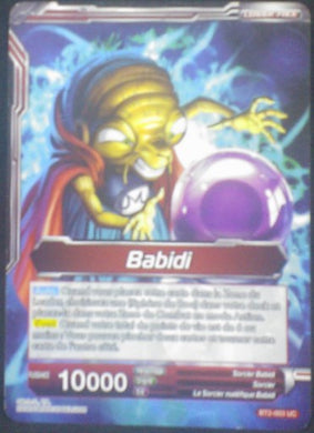 carte dragon ball super card game bt2-002 uc babidi bandai 2018
