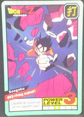 trading card game jcc carte dragon ball z Carddass Le Grand Combat Part 2 n°493 (1996) bandai songoku dbz cardamehdz
