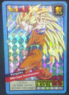 trading card game jcc carte dragon ball z Carddass Le Grand Combat Part 2 n°496 (face B) (1996) songoku bandai dbz cardamehdz
