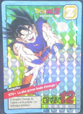 trading card game jcc carte dragon ball z Carddass Le Grand Combat Part 4 n°573 (face B) (1996) songoku bandai cardamehdz