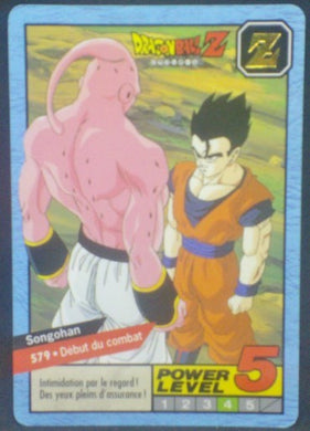 trading card game jcc carte dragon ball z Carddass Le Grand Combat Part 4 n°579 (1996) bandai songohan vs majin boo dbz
