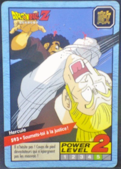 trading card game jcc carte dragon ball z Carddass Le Grand Combat Part 4 n°593 (1996) Bandai hercules