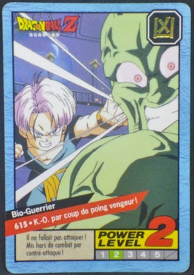 trading card game fr carte dragon ball z Carddass Le Grand Combat Part 4 n°615 (1996) Trunks vs bio guerrier Dbz Cardamehdz