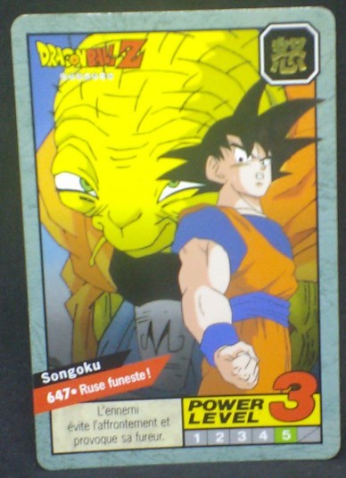 trading card game jcc carte dragon ball z Carddass Le Grand Combat Part 5 n°647 (1996) bandai songoku babidi dbz cardamehdz