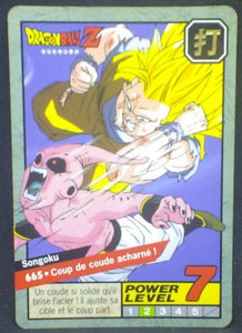 trading card game jcc carte dragon ball z Carddass Le Grand Combat Part 5 n°665 (1996) bandai songoku vs majin buu dbz cardamehdz