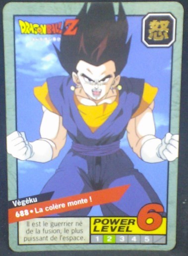 trading card game jcc carte dragon ball z Carddass Le Grand Combat Part 6 n°688 (1997) bandai vegeto dbz cardamehdz