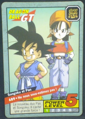 trading card game jcc carte dragon ball z Carddass Le Grand Combat Part 6 n°689 (1997) bandai songoku pan dbz cardamehdz