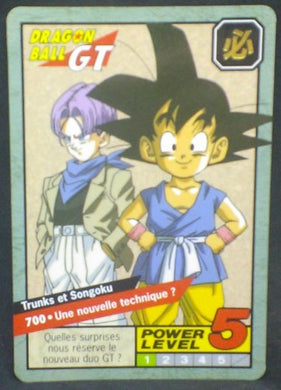 trading card game jcc carte dragon ball z Carddass Le Grand Combat Part 6 n°700 (1997) bandai trunks songoku dbz cardamehdz