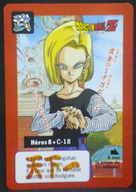 trading card game jcc carte dragon ball z Carddass Part 16 heros 8 (1995) bandai cyborg 18 dbz cardamehdz