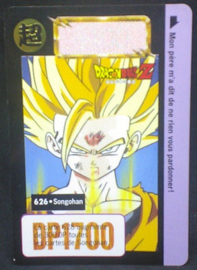 trading card game jcc carte dragon ball z Carddass Part 16 n°626 (1995) bandai songohan dbz cardamehdz