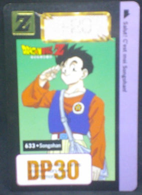 trading card game jcc carte dragon ball z Carddass Part 16 n°633 (1995) bandai songohan dbz cardamehdz