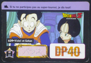 trading card game jcc carte dragon ball z Carddass Part 16 n°639 (1995) bandai videl et songohan dbz cardamehdz