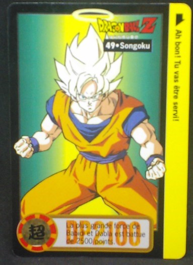 trading card game jcc carte dragon ball z Carddass Part 18 n°49 (Total n°695) (1995) bandai songoku dbz cardamehdz
